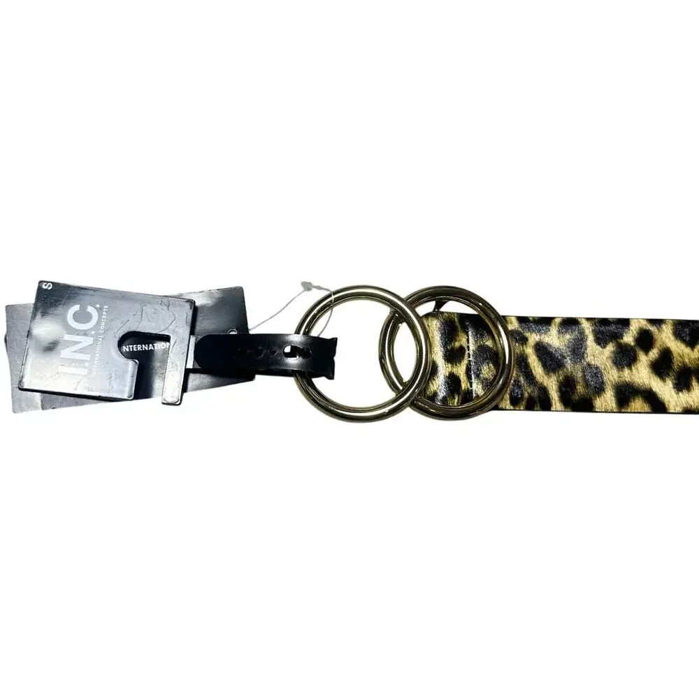INC International Concepts Leopard Print Belt NEW